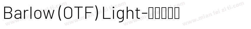 Barlow (OTF) Light字体转换